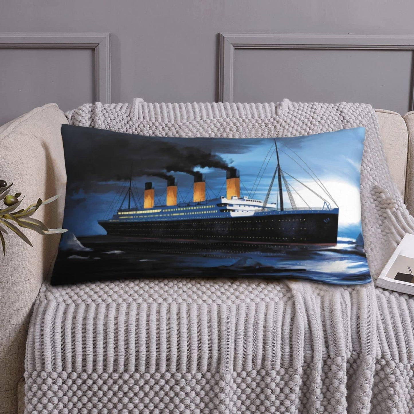 1 Pack Pillow Covers Super Soft Pillow Cases Rectangle Decorative Throw Pillowcase with Envelope Closure Wrinkle Fade and Stain Resistant 20x36