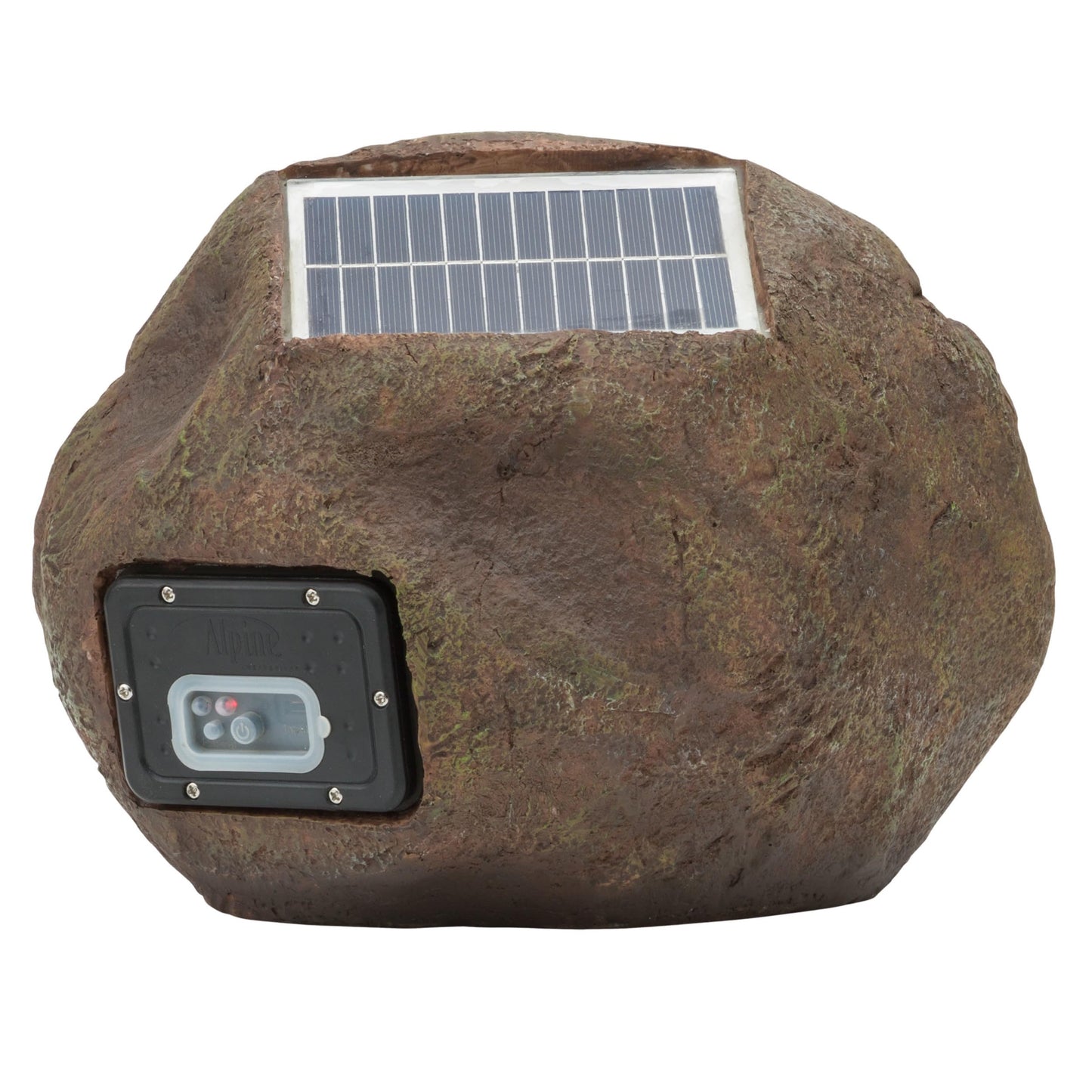 Alpine Corporation Weather-Resistant Bluetooth Solar-Powered Outdoor Wireless Rock Speaker - Set of 2