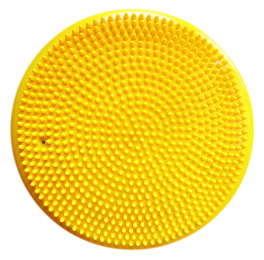 Air Stability Wobble Cushion with Pump, Yellow, 35cm/14in Diameter, Balance Disc