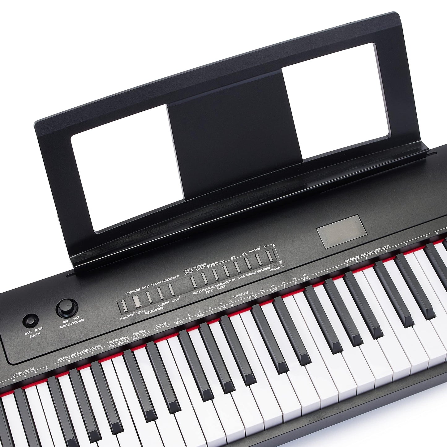 Amazon Basics Electric Keyboard 88-Keys, Semi-Weighted Digital Piano For Performance with Sustain Pedal, Power Supply, 2 Speakers, Lesson Mode, Black