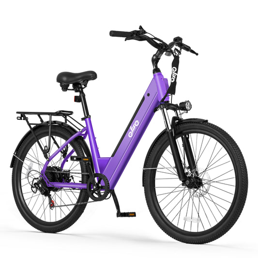 Qlife Cityone 2.0 Electric Bike for Adults,Up to 65Miles,28MPH,1200W Peak Motor 26" Ebike,499WH UL2849 Certified Battery Electric Commuter Bicycle with Front Suspension & 7-Speed Ebikes,P/FR