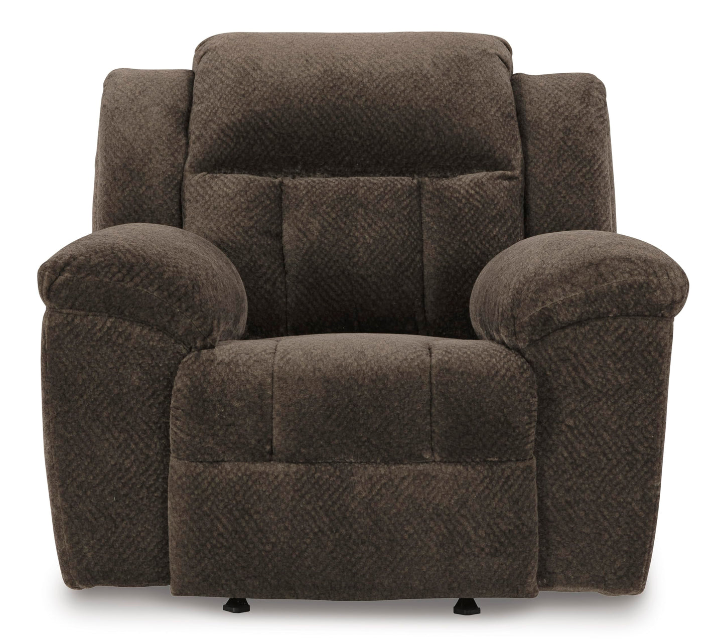 Signature Design by Ashley Frohn Urban Manual Rocker Recliner with Pillow-Top Arms, Dark Brown
