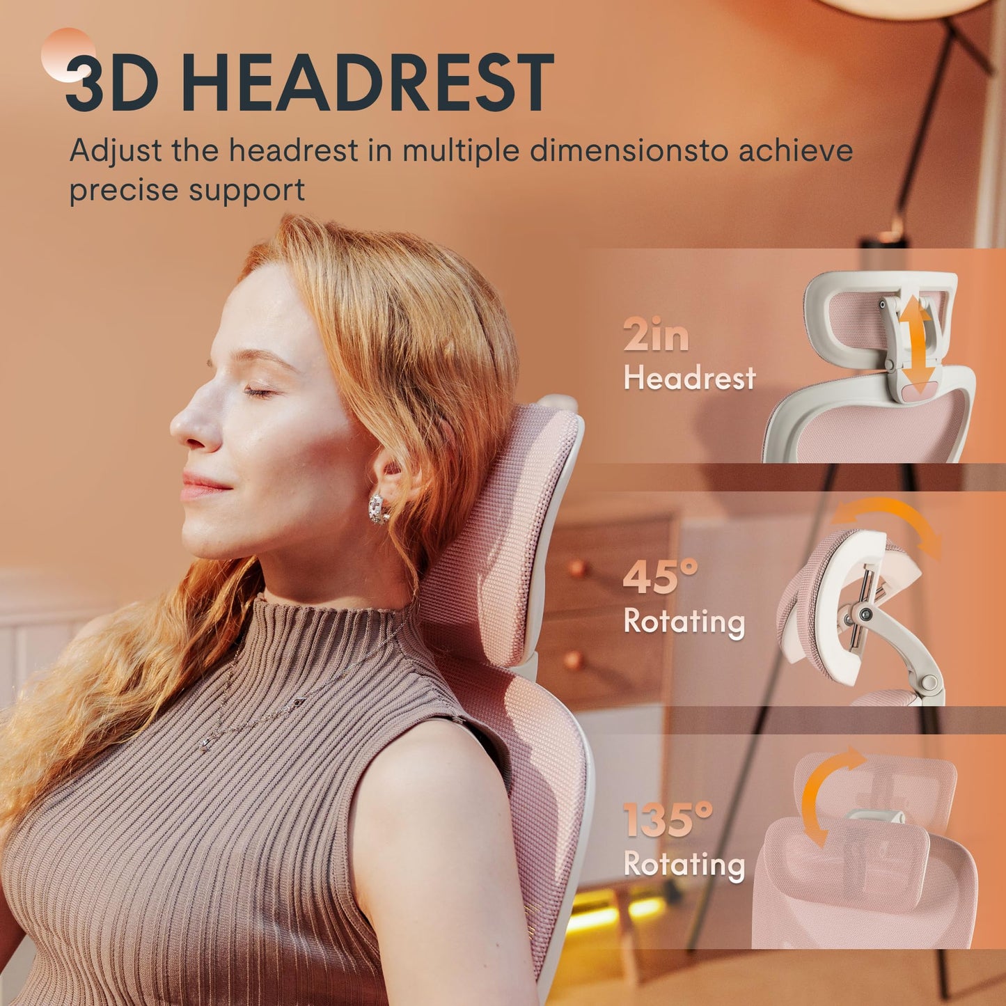 FLEXISPOT Foldex Ergonomic Office Chair, Folding Chair for Small Spaces with Lumbar Support, Flip-up Armrests, 3D Headrest, Desk Chairs with Footrest for Work,Video Game (Foam Seat, Cream)