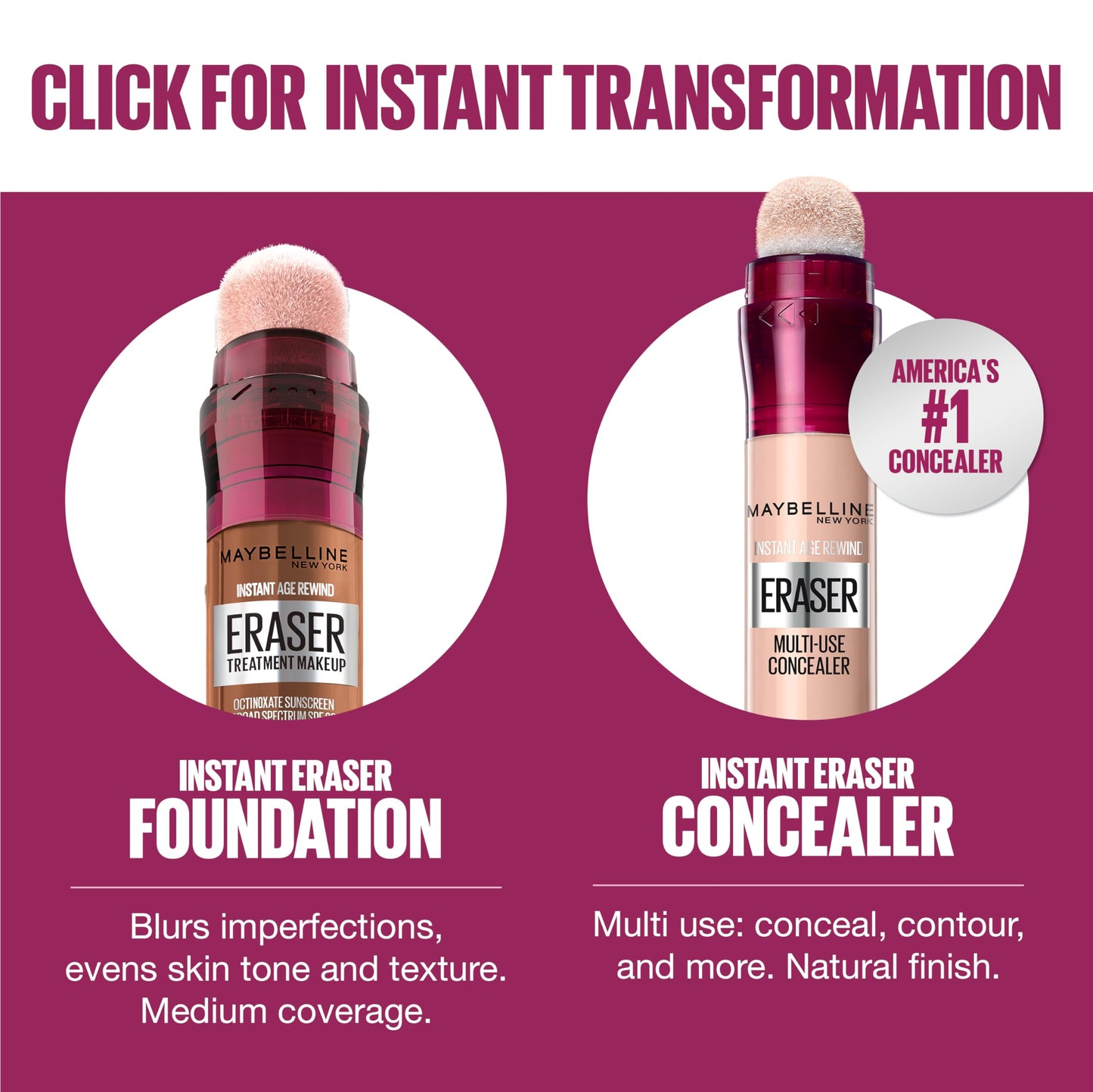 Maybelline Instant Age Rewind Eraser Foundation with SPF 20 and Moisturizing ProVitamin B5, 112, 1 Count