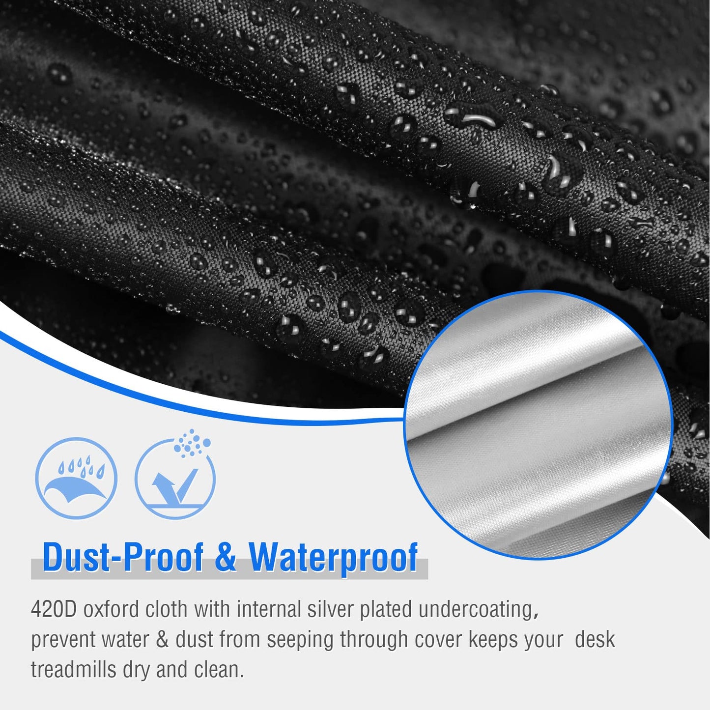 Aidetech Under Desk Treadmill Cover for Sperax Sperax Walking Vibration Pad, Dust-Proof Walking Pad Cover, Waterproof Protective Cover for Home Office - 49L x 21W x6H Inch(Cover Only)