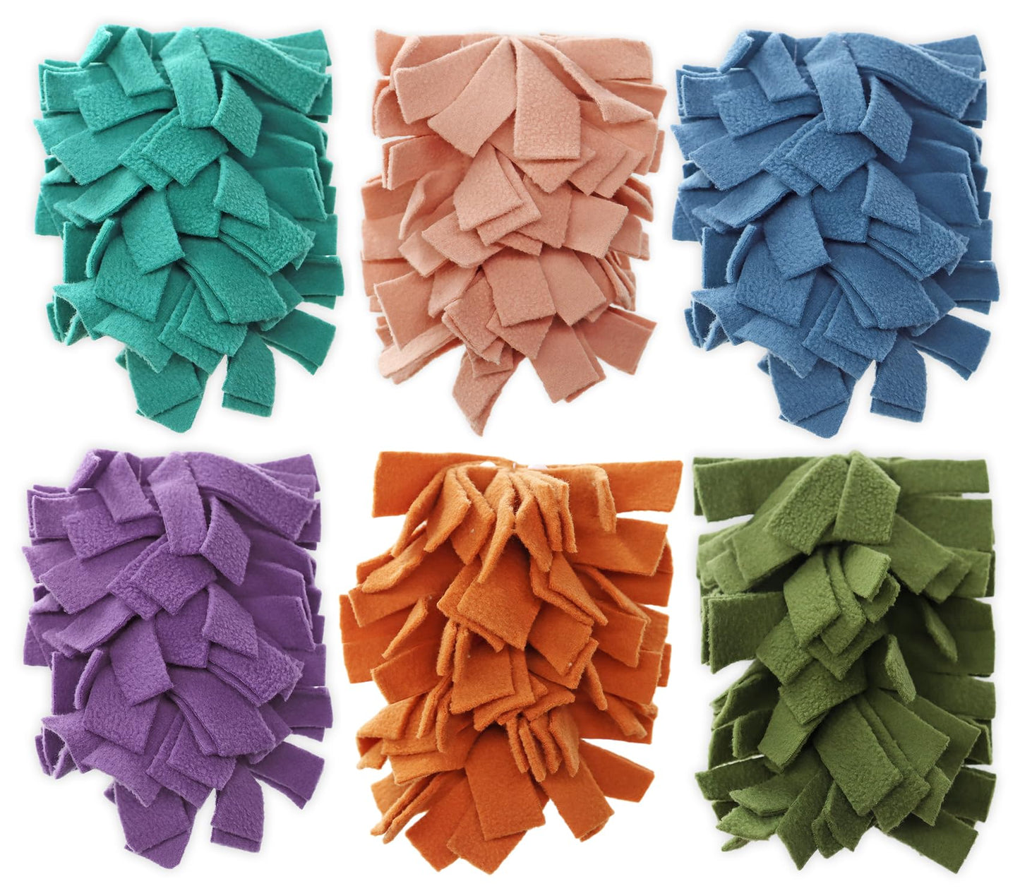 6 Layer Fleece Duster Refills for Swiffer Hand Duster, Zero Waste, Reusable and Washable Replacement Dusters for Cleaning Ceiling Fan Hardwoods (6 Pack-Multicolour-A)