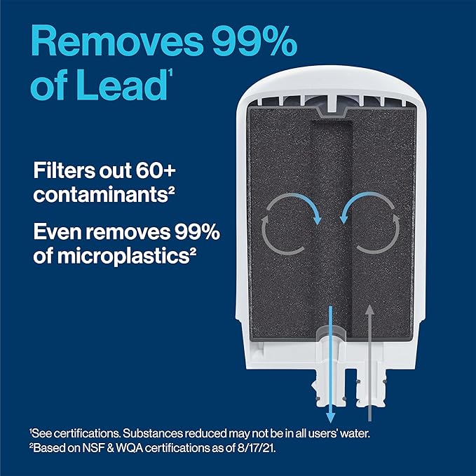 Brita Faucet Water Filter for Sink Water Filtration System, BPA-Free, Reduces 99% of Lead, Replaces 750 Plastic Water Bottles, Lasts Four Months or 100 Gallons, Includes 2 Filters, Chrome