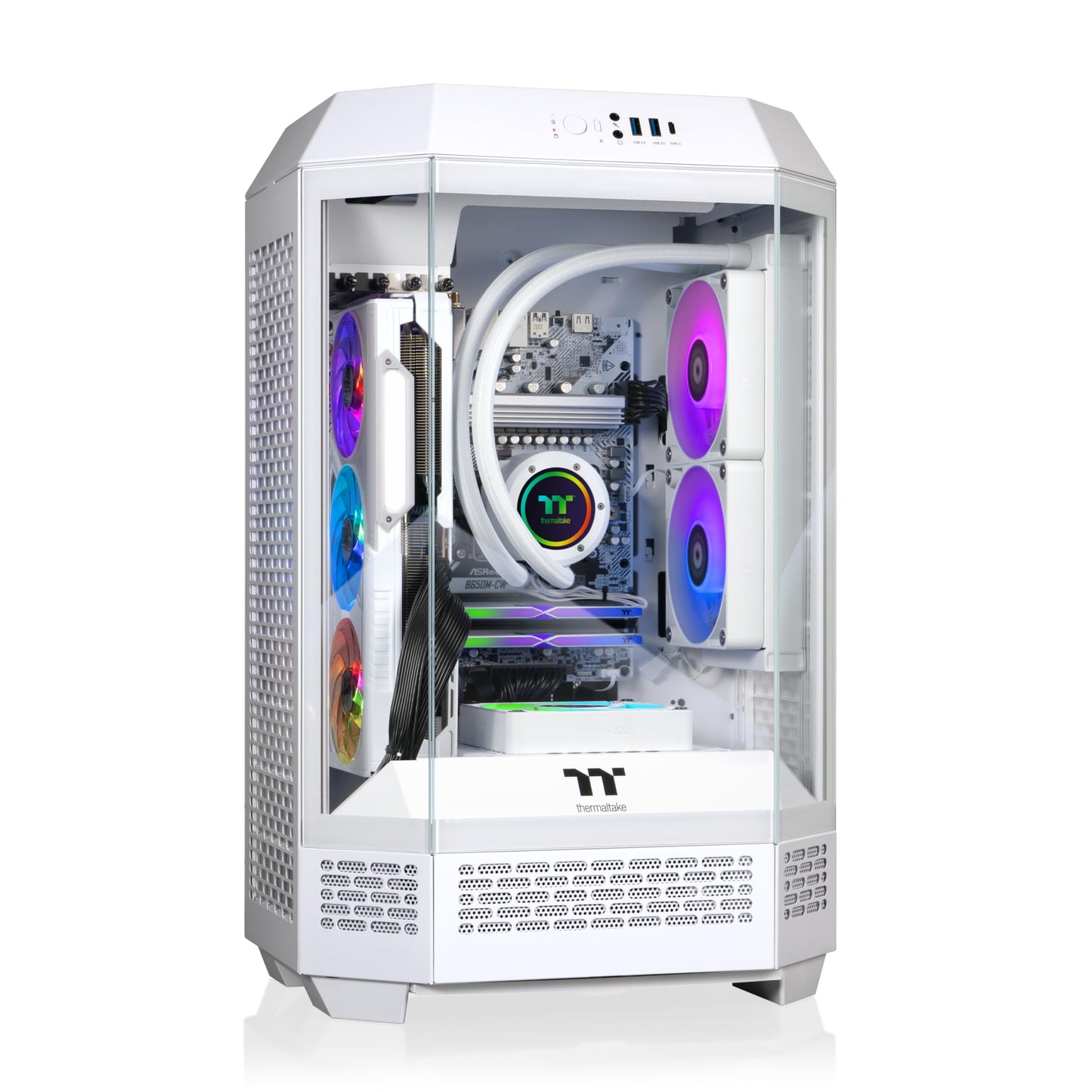 Thermaltake LCGS Reactor 7897XS Gaming Desktop (AMD Ryzen™ 7 7800X3D, 32GB 5600MT/s DDR5 RGB Memory, AMD Radeon™ RX 9070 XT, 2TB NVMe M.2, WiFi, Windows 11) T3WT-B650-97X-LCS