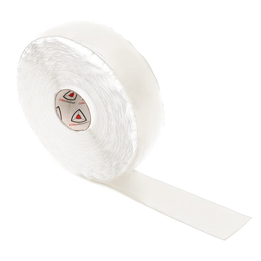 Core Prodigy Fusion Grip Tape - Silicone Rubber Wrap for Pull Up Bars, Barbells, Dumbbells, Sports and Gym Equipment, Weights and Tool Handles (36 Foot, White)