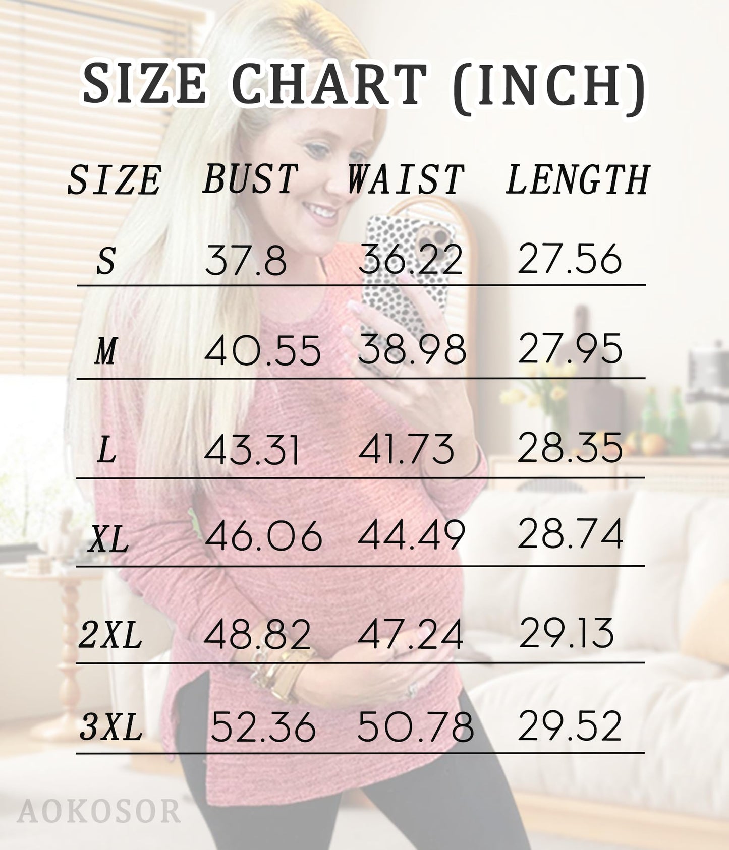 Aokosor Long Sleeve Shirts for Women Winter Maternity Dressy Tops Workout Striped Clothes Winter 2024 L