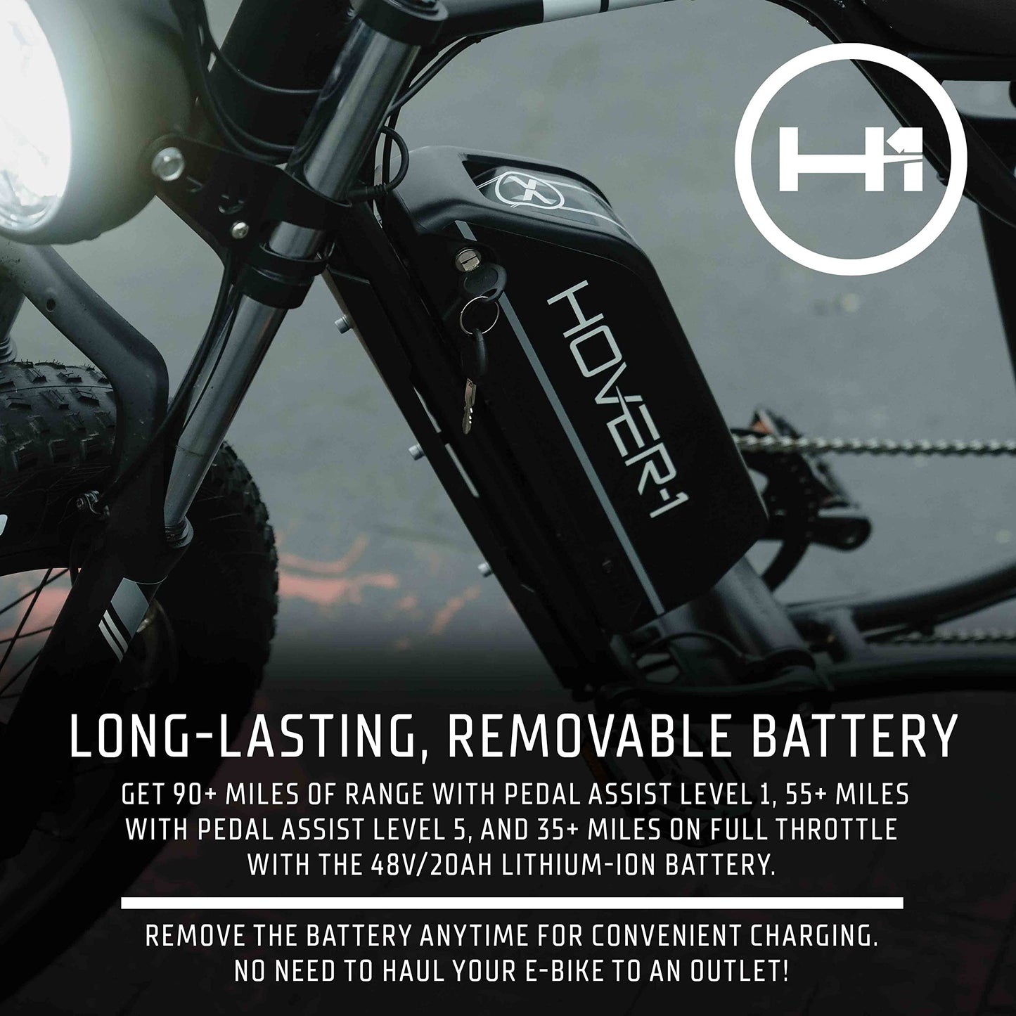 Hover-1 Pro Series Altai R500 Electric Bicycle with 28 mph Max Speed, 500W Motor, Average Range of 60 Miles and 20” Fat Tires Electric Bike for Adults & Teens