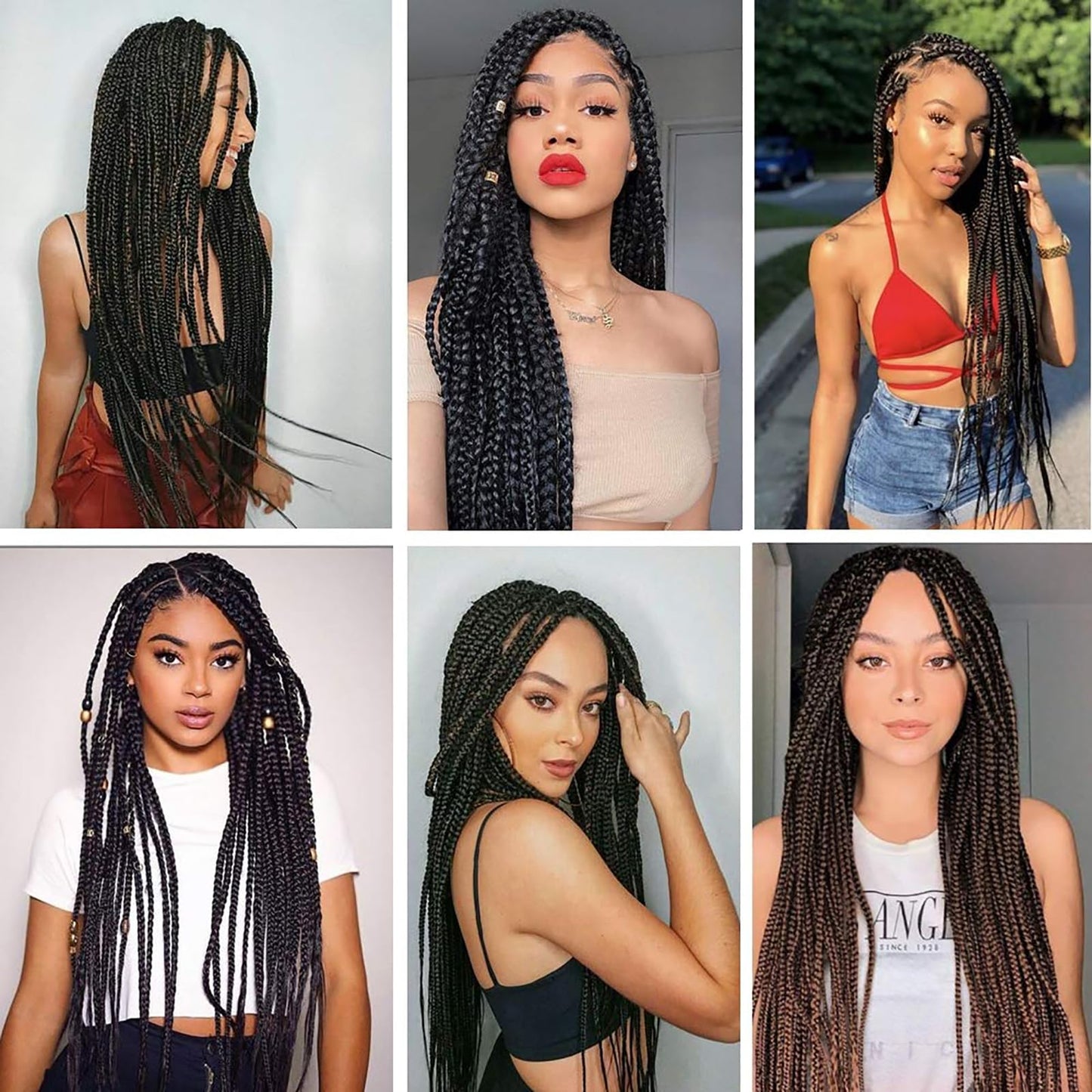 Alrence Pre Stretched Braiding Hair Long Braid 30 Inch 8 Packs Professional Braiding Hair Extensions Synthetic Crochet Twist Braids (30 Inch, 30/27)