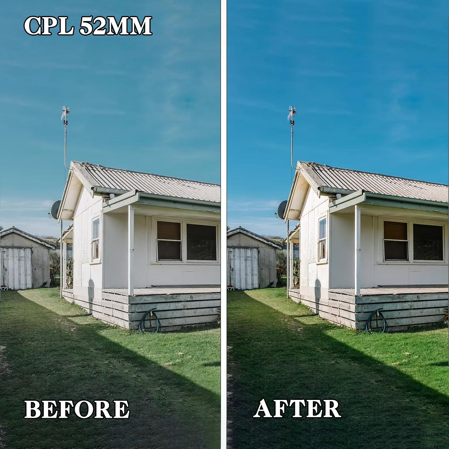 10 in 1 Cell Phone Camera Lens Kit, 52MM Clip-On CPL Phone Camera Lens Filter Kit Including 10x Macro, CPL Polarizer, 7 Colour Filters Compatible with iPhone and Other Phones