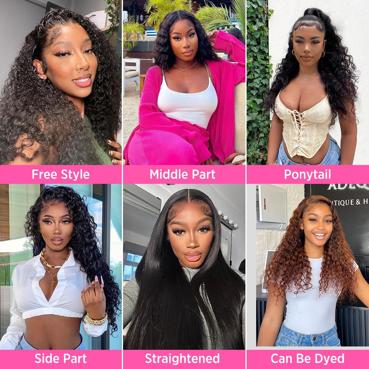 BAFUWIG Curly Human Hair Wig Deep Wave Lace Front Wigs Human Hair Wig 13x6 180% Density 20 Inch HD Lace Front Wigs Pre Plucked with Baby Hair Natural Black Wig For Women