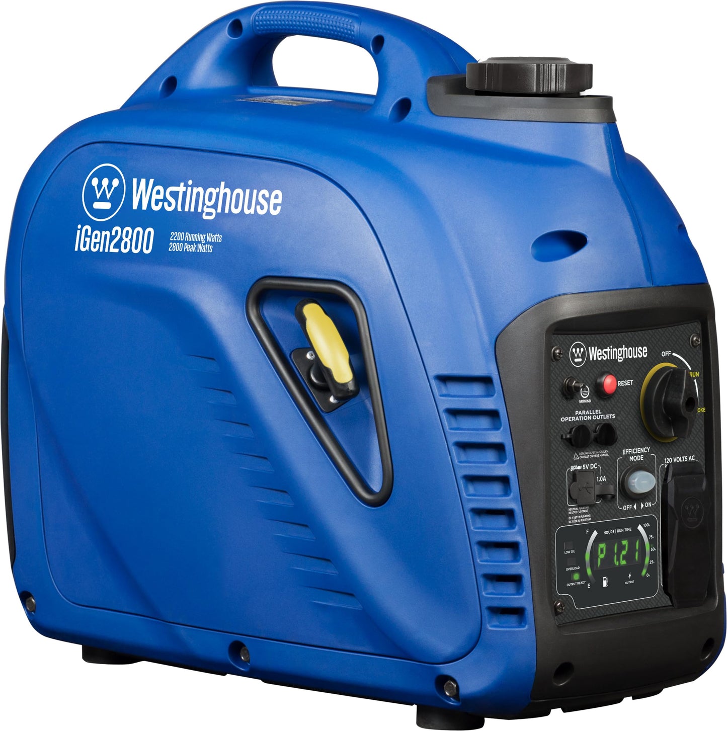 Westinghouse 2800 Peak Watt Super Quiet & Lightweight Portable Inverter Generator, Gas Powered, Parallel Capable, Long Run Time
