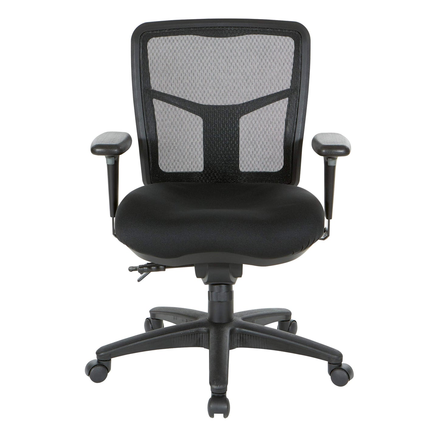 Office Star ProGrid Breathable Mesh Manager's Office Chair with Adjustable Seat Height, Multi-Function Tilt Control and Seat Slider, Mid Back, Coal FreeFlex Fabric