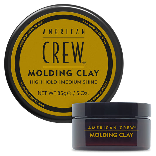 American Crew Men's Hair Molding Clay, Like Styling Gel with Strong Hold & Medium Shine, 3 oz