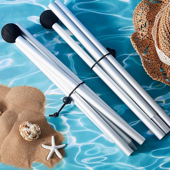 Ferraycle 4 Packs Tent Poles Replacement, Canopy Poles for Beach Accessories 6.6 Feet Beach Tent Canopy Extra Poles for Parties, Camping, Fishing