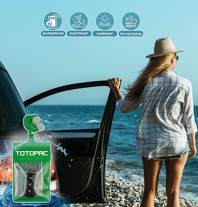 Waterproof Car Key FOB Pouch Submersible Dry Bag Holder for ID Credit Cards Cash Keys Case Swim Surf Floating Wallet