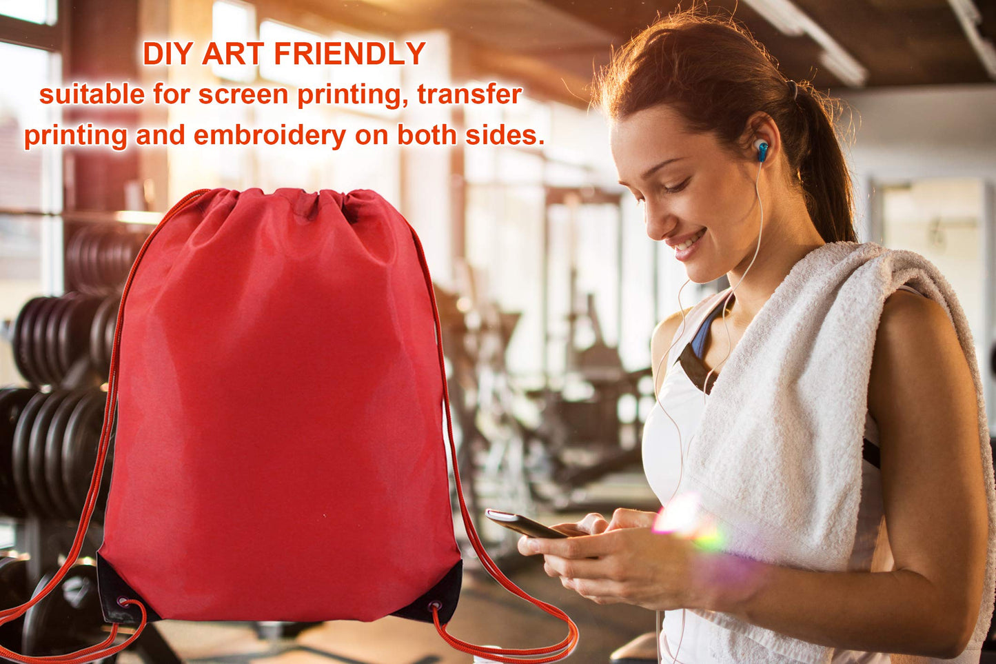 BeeGreen 20 pieces Wholesale Red Drawstring Backpack Bags Cinch Bags Bulk Heavy Duty String Backpack Machine Washable Lightweight Sackpack Outdoor Sport Bags for Men Women
