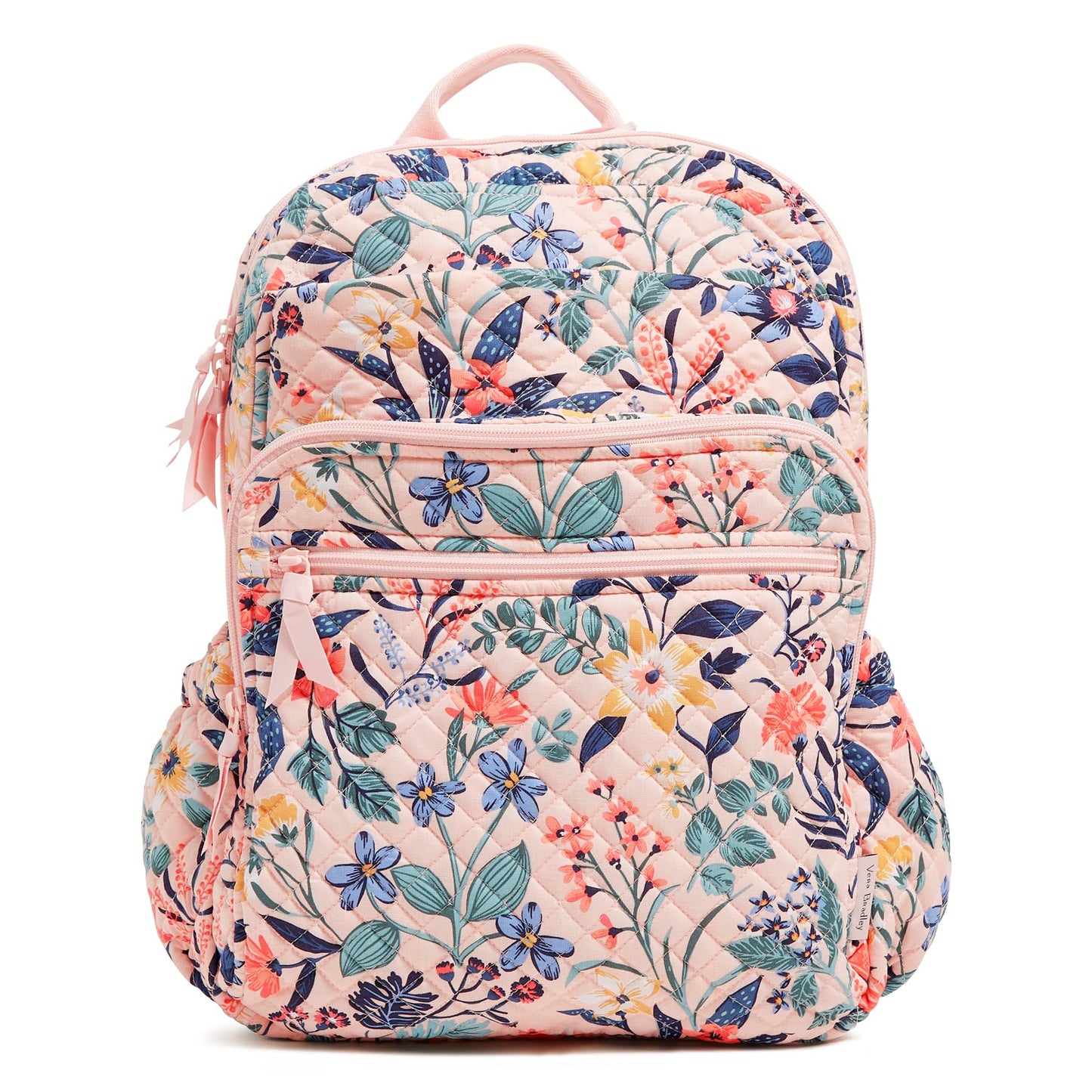 Vera Bradley Cotton XL Campus Backpack, Paradise Coral