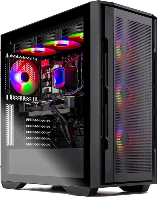 Skytech Gaming Rampage Desktop PC, Ryzen 7 9700X 3.8 GHz (5.5GHz), NVIDIA RTX 5070 Ti 16GB, 1TB Gen4 NVMe SSD, 32GB DDR5 RAM 5600 RGB, 850W Gold ATX 3 PSU, 360mm ARGB AIO, Wi-Fi, Win 11