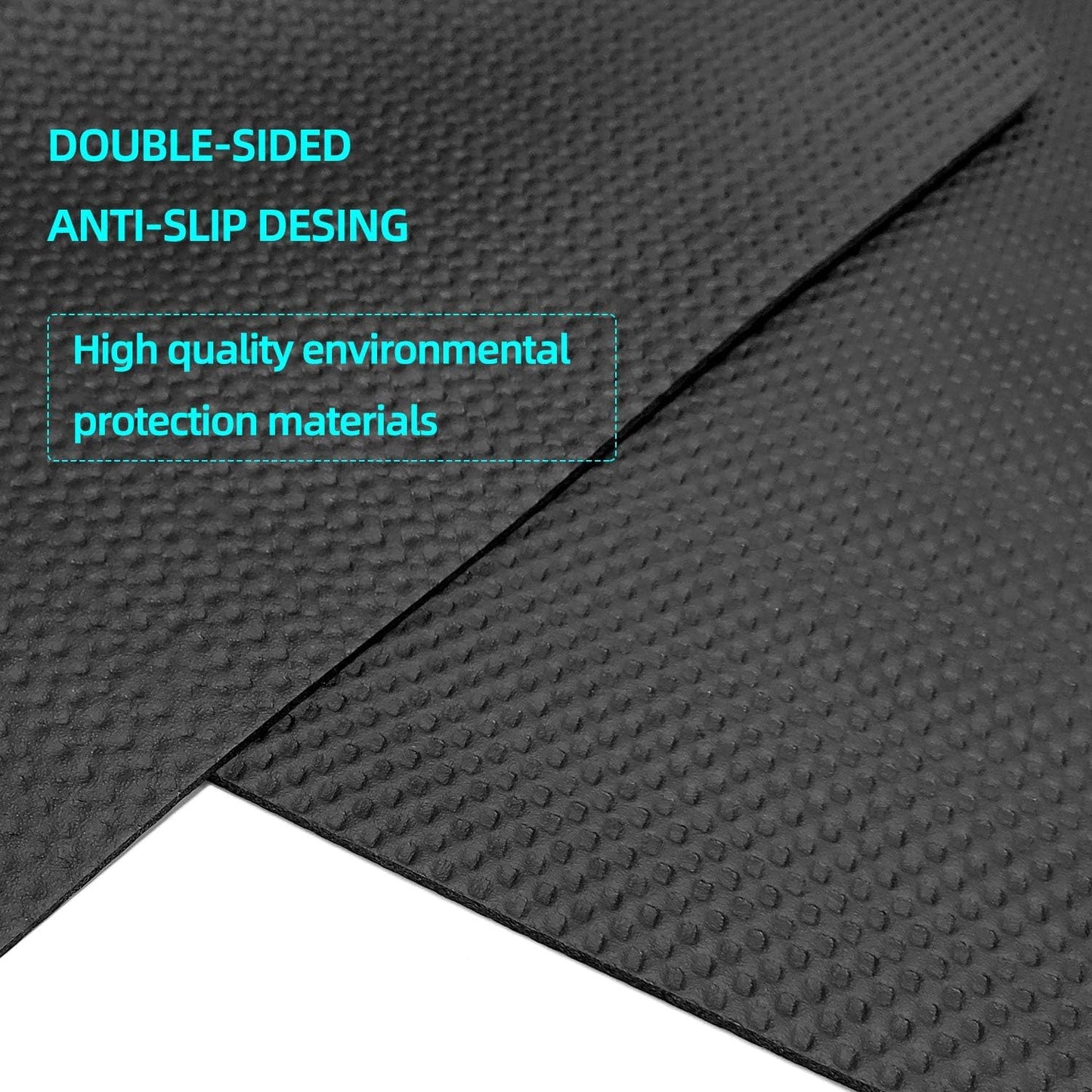 Protective Treadmill & Stationary Bike Mat - Waterproof, Suitable for Hardwood & Carpet, Ideal for Exercise & Jump Rope Use (Large - 75" X 32")