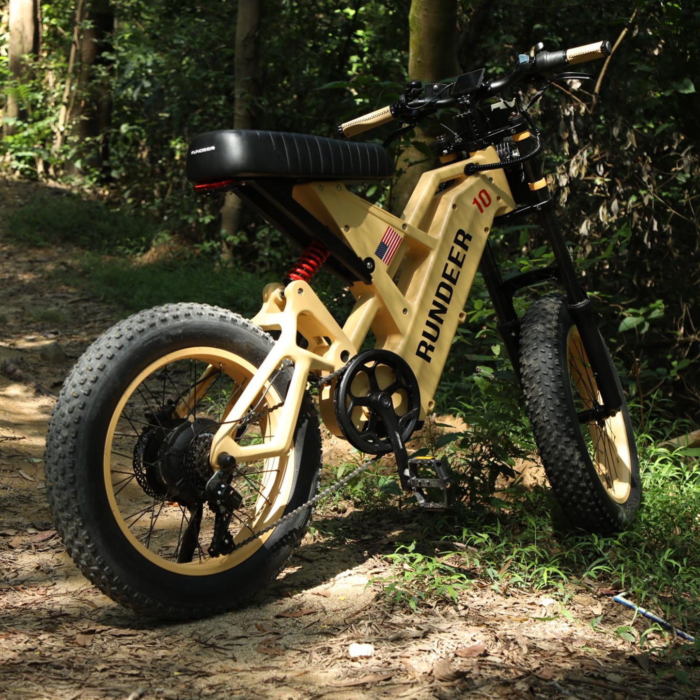 RUNDEER Electric Bike for Adults UL 2849 Certified, Load 400 lbs, BAFANG1200W Invisible Motor, UL2271 Certified 1200WH Battery, 20''x 4.0 Fat Tire Off-Road Electric Bicycle, Dual Hydraulic Disc System
