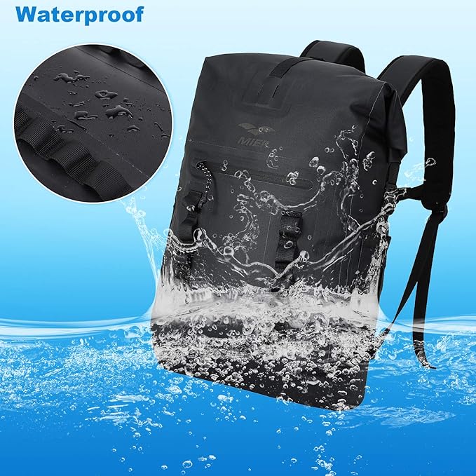 MIER Dry Bag Waterproof Backpack 30L Dry Sack Heavy Duty Roll-Top Closure for Kayaking, Beach, Boating, Swimming, Surfing