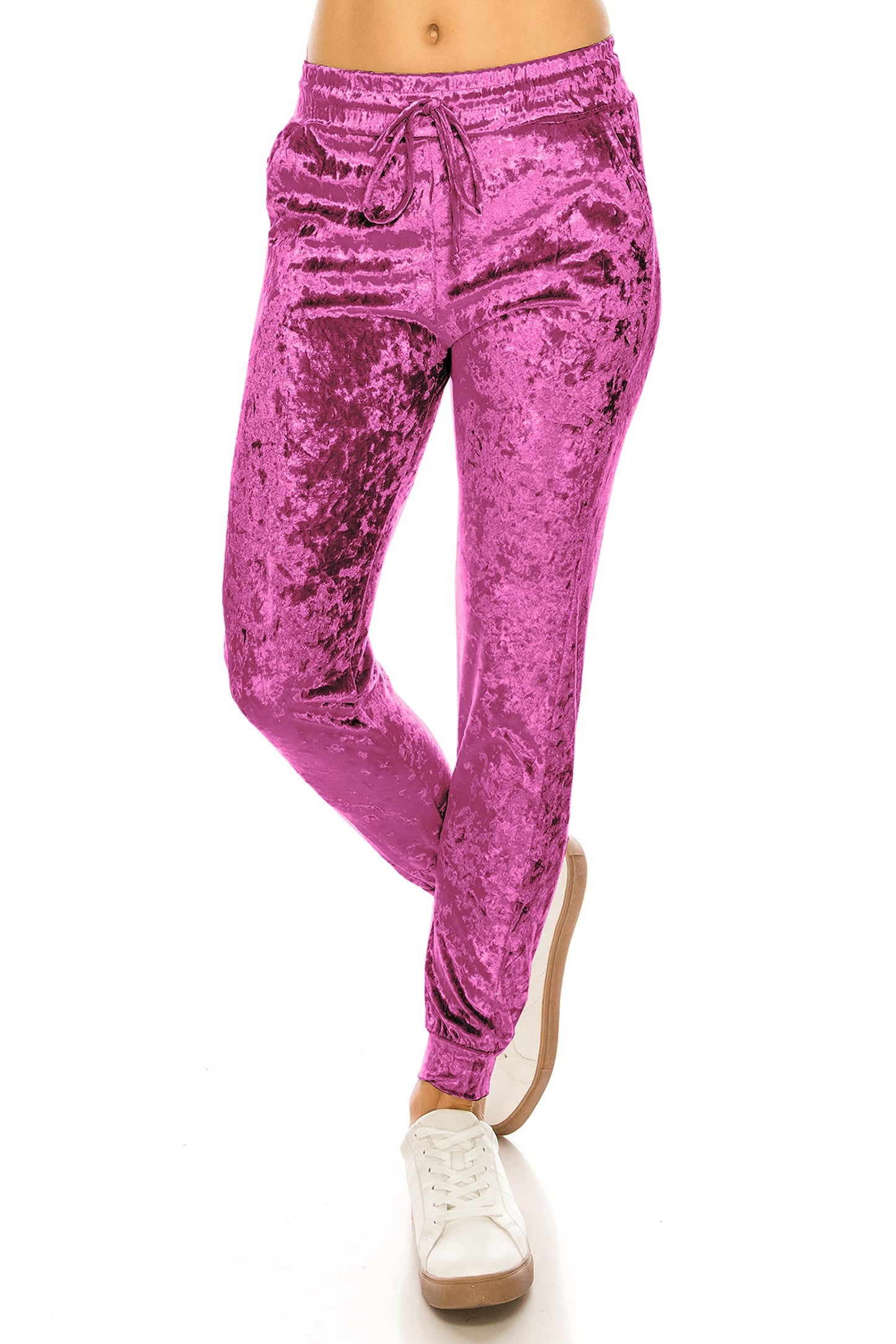ALWAYS Women Velvet Jogger Pants - Crushed Velour Solid Basic Premium Soft Stretch Warm Winter Sweatpants Joggers Lavender X-Small