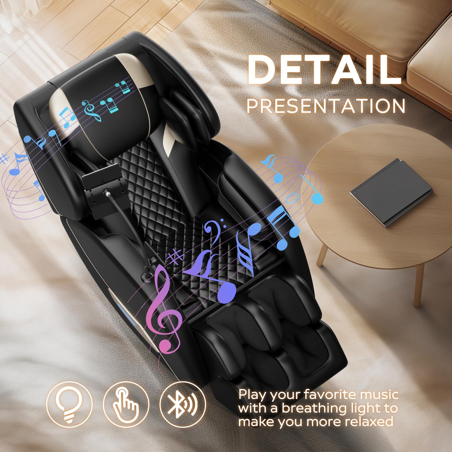 AnoYishev 2025 Massage Chair Full Body, Zero Gravity SL-Track Shiatsu Massage Recliner Chair with Body Scan, 6 Fix Point Rollers,Airbags,Deep Yoga Stretch, Heating Function