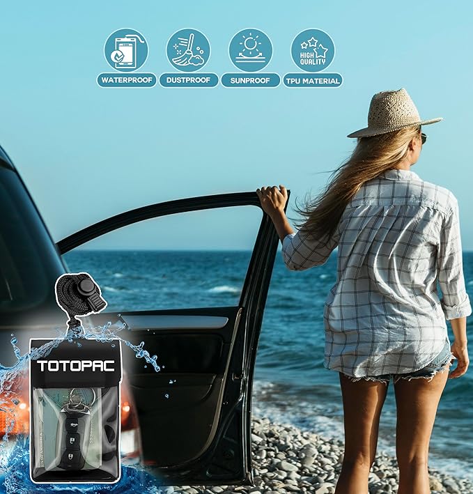 Waterproof Car Key FOB Pouch Submersible Dry Bag Holder for ID Credit Cards Cash Keys Case Swim Surf Floating Wallet