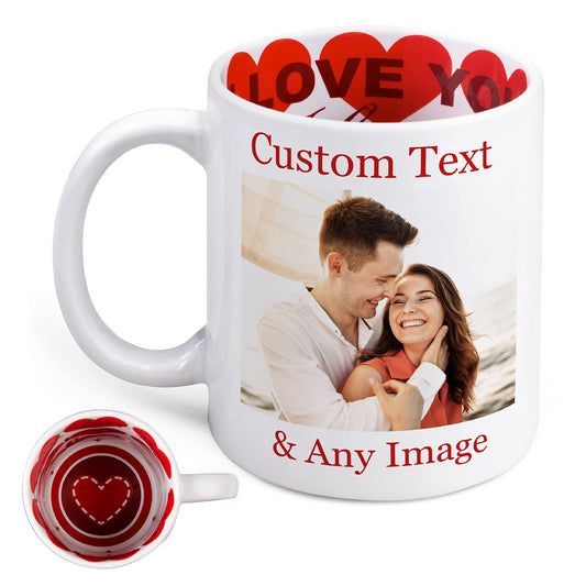 Custom Photo Coffee Mugs, 11 Oz or 15 oz, Personalized Mugs with Picture, Text, Name - Photo GIfts, Custom Mugs with Pictures, Taza Personalizadas