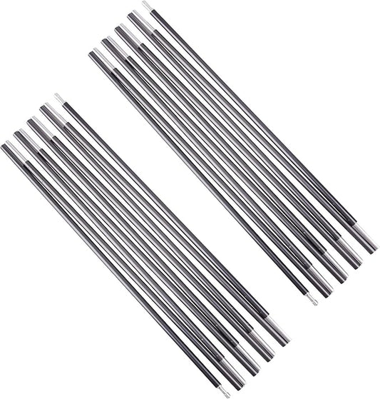 Azarxis Tent Poles Aluminum Tent Rod Replacement Camping Accessories, Multifunction Lightweight Tent Poles Repair Kit, 7001 Series Aircraft-Grade Aluminum - 2 Poles