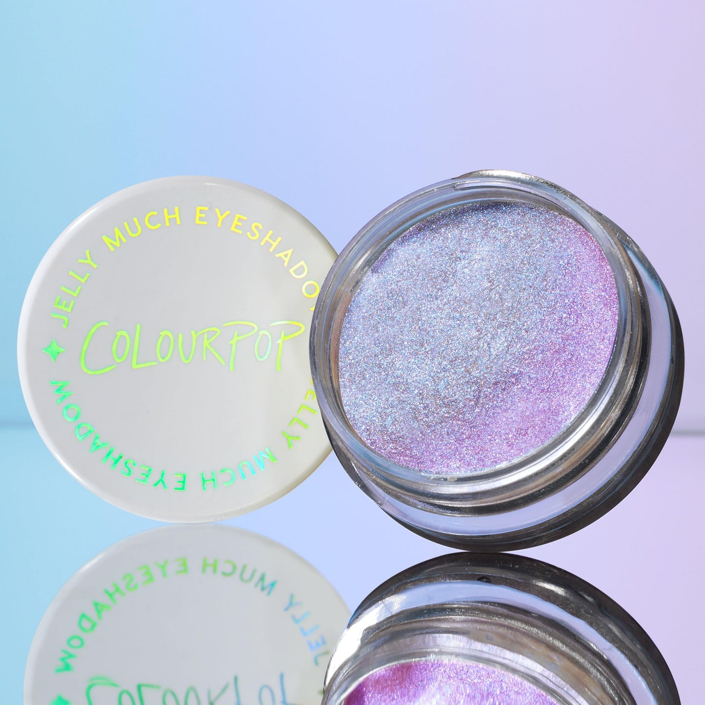 ColourPop Jelly Much Gel Eyeshadow - Glitter Eyeshadow with a Water-Based Gel Formula - Provides Intense Color Payoff with Minimized Creasing & Fading - Hallucinogenius (0.23 oz)