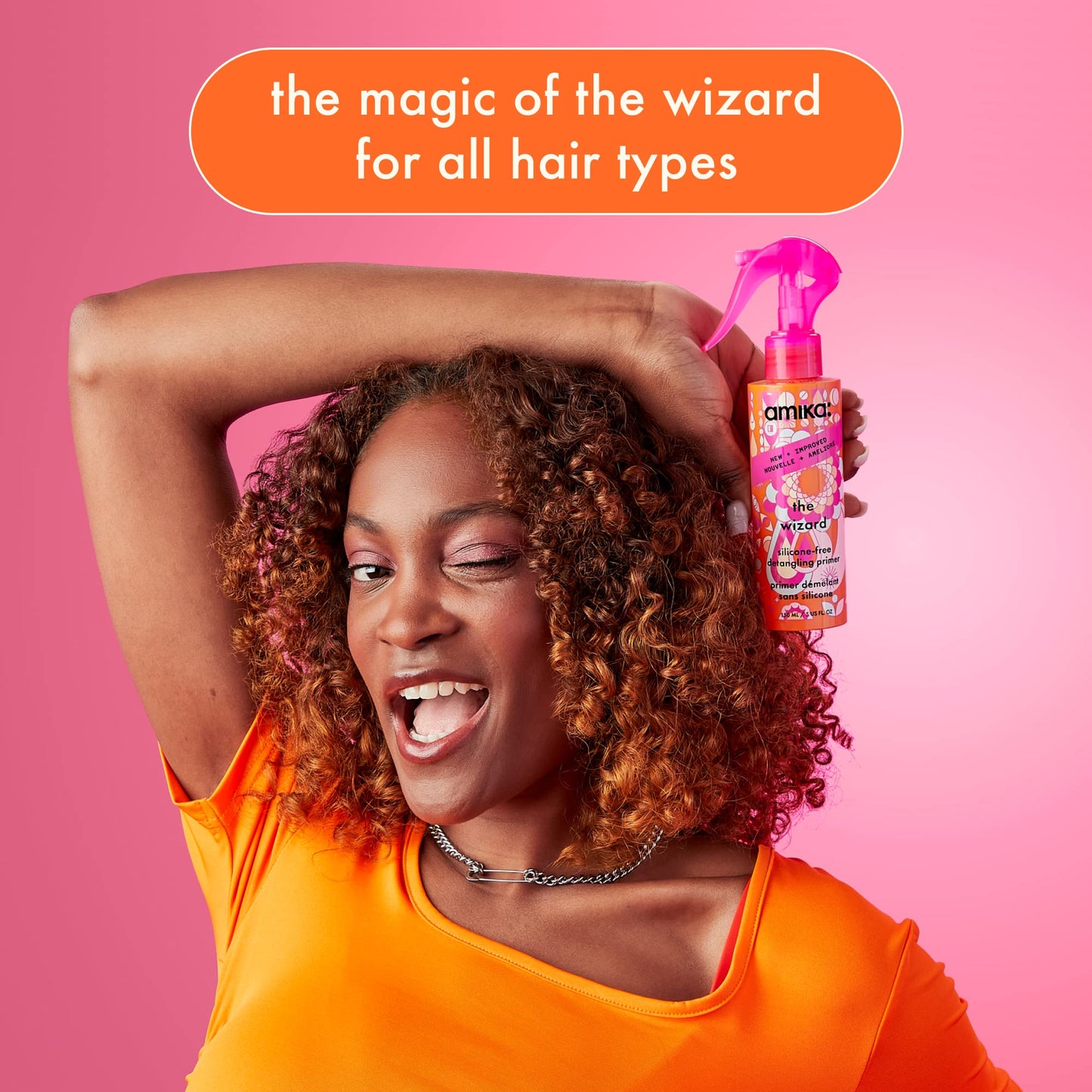 amika the wizard silicone-free detangling primer, 60ml