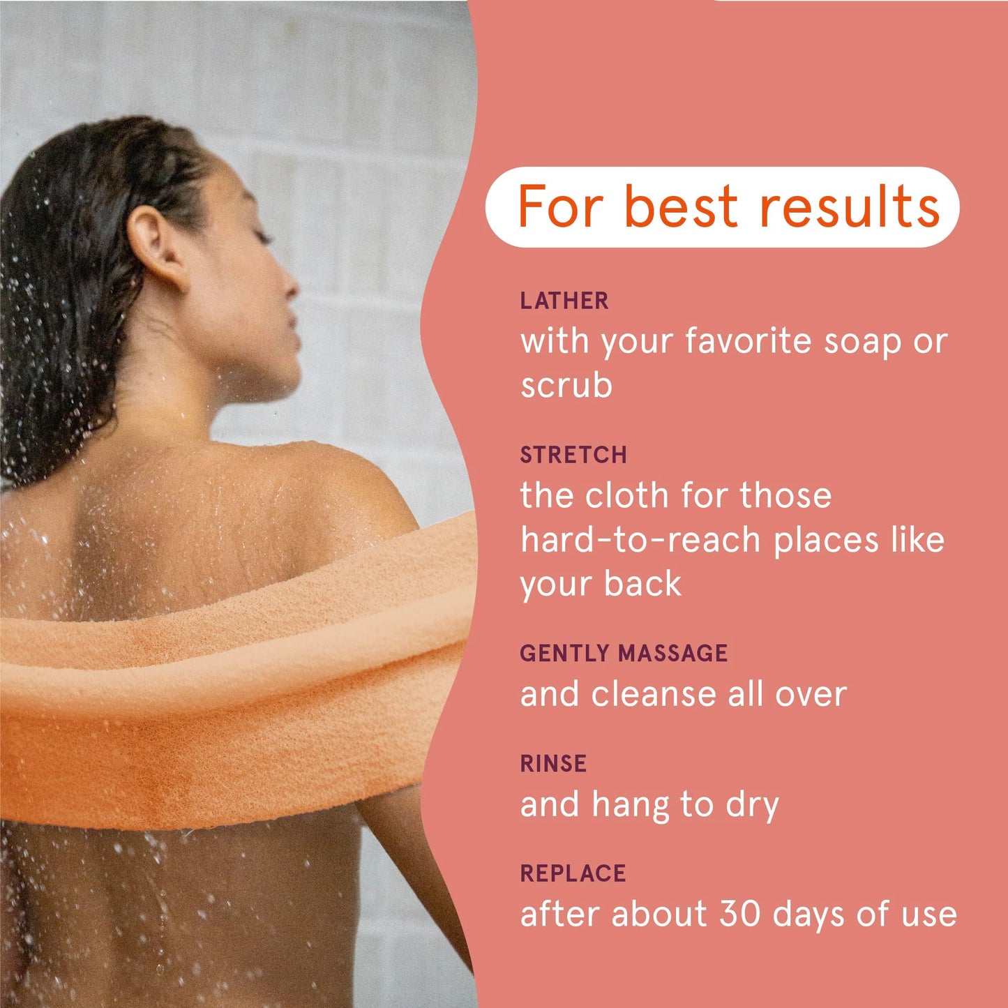 Cleanlogic Stretch Bath & Shower Cloth, 1 Count