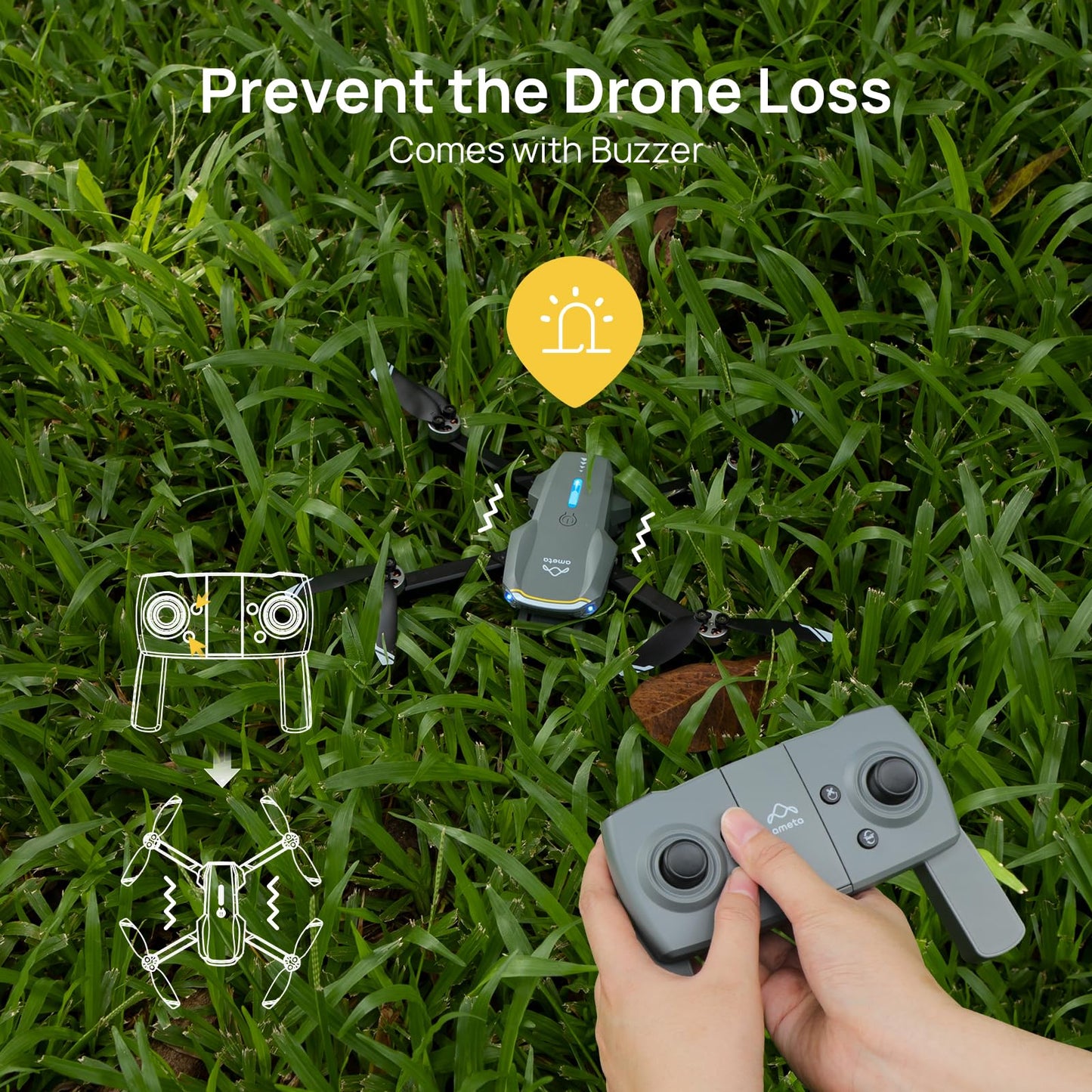 Ameta Drones with Camera for Adults 4k UHD, S20 Lite Brushless Motor FPV Foldable RC Drones for Adults Kids Beginners with 36 Mins Long Flight, Altitude Hold, Headless Mode, Circle Fly, 360° Flips, Cool Toys Gifts for Men Boys(Under 249G)