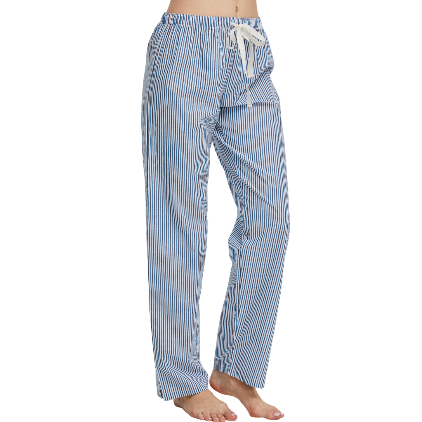 CYZ Women's 100% Cotton Woven Poplin Sleep Pajama Pants,F24010,Large