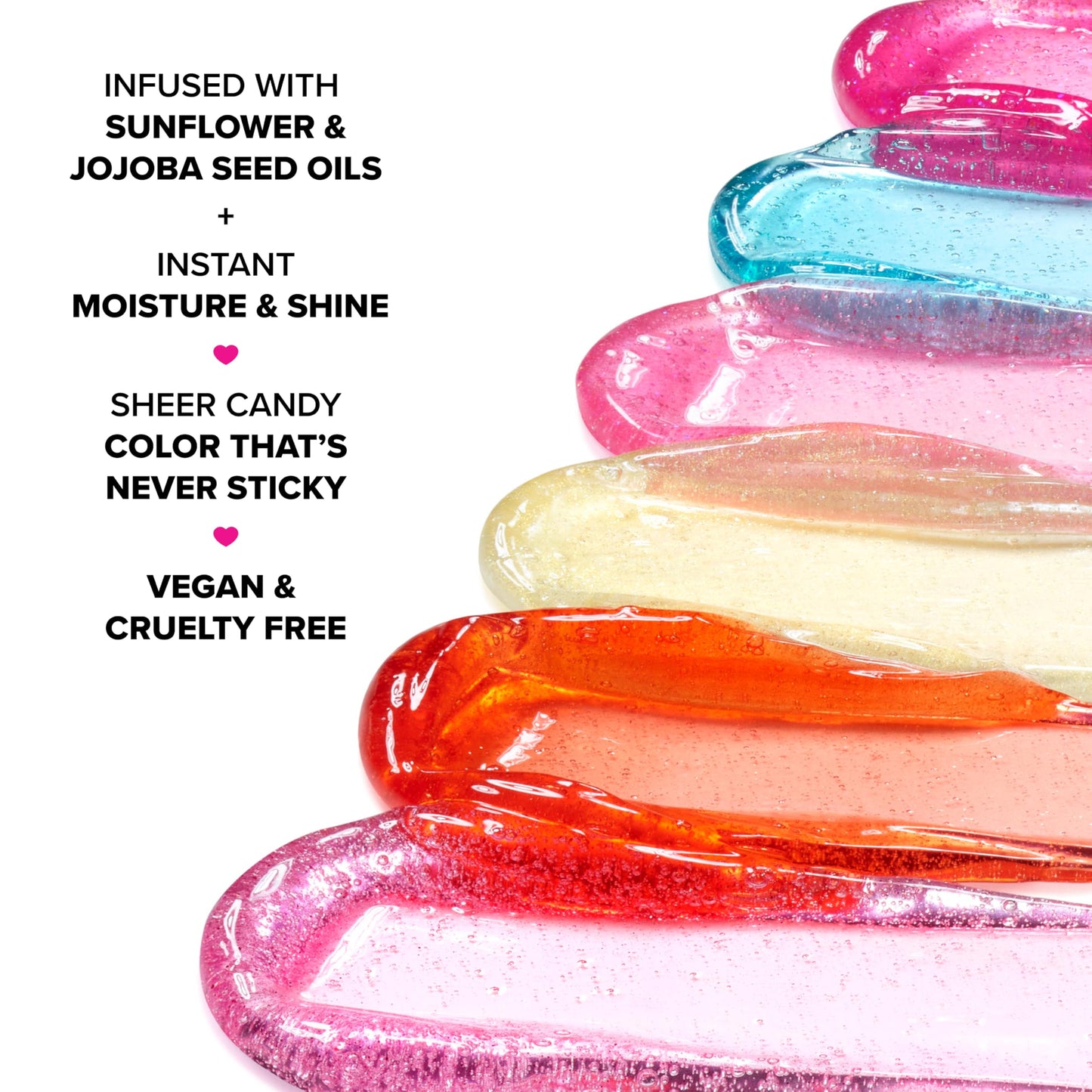 Too Faced Kissing Jelly Lip Oil Gloss | Sunflower & Jojoba Oils, 0.15 Fl Oz, Cherry Pie