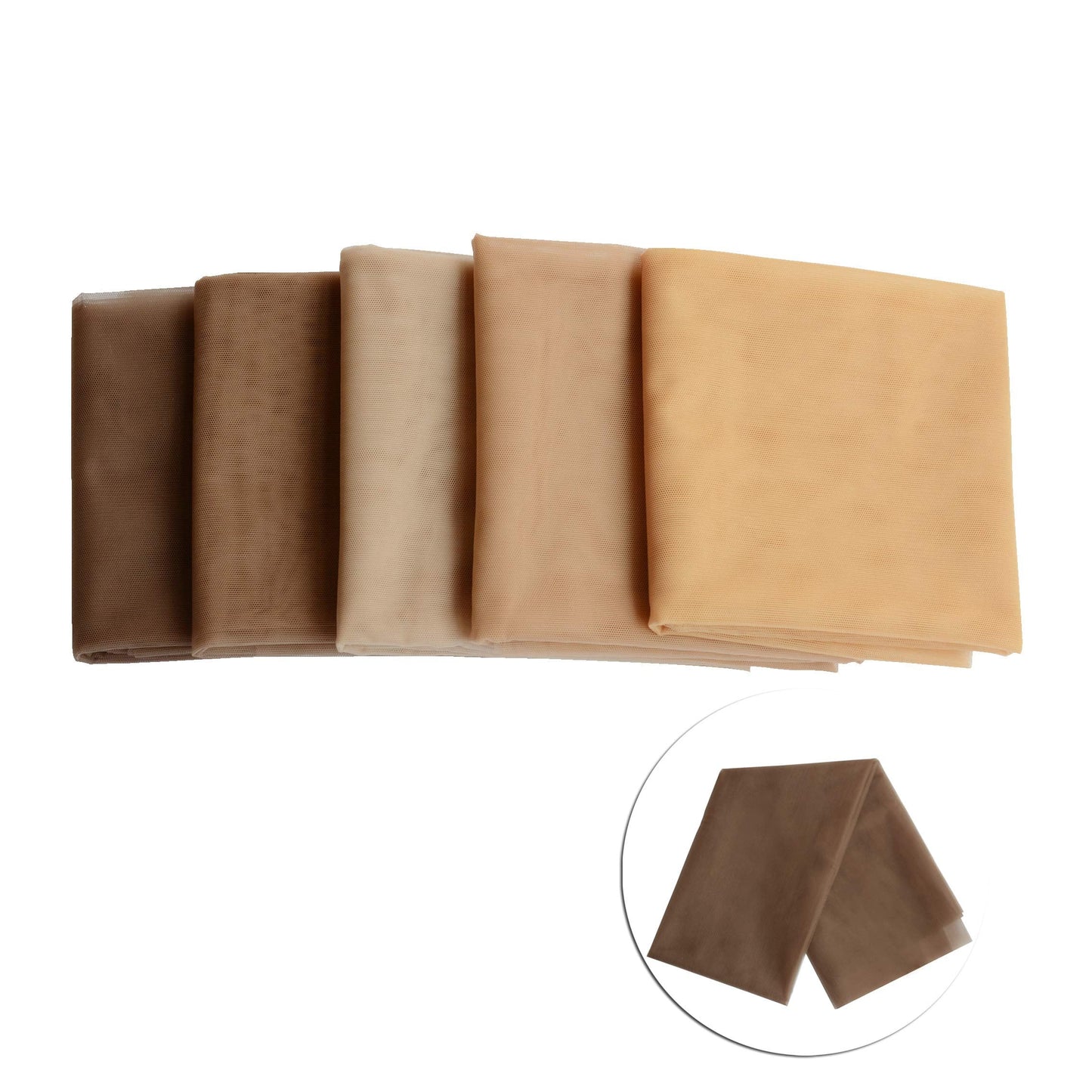 1 Yard Swiss Lace Net for Wig and Wig Caps Making Lace Wigs Material or Lace Closure Hair Net (Dark Brown)