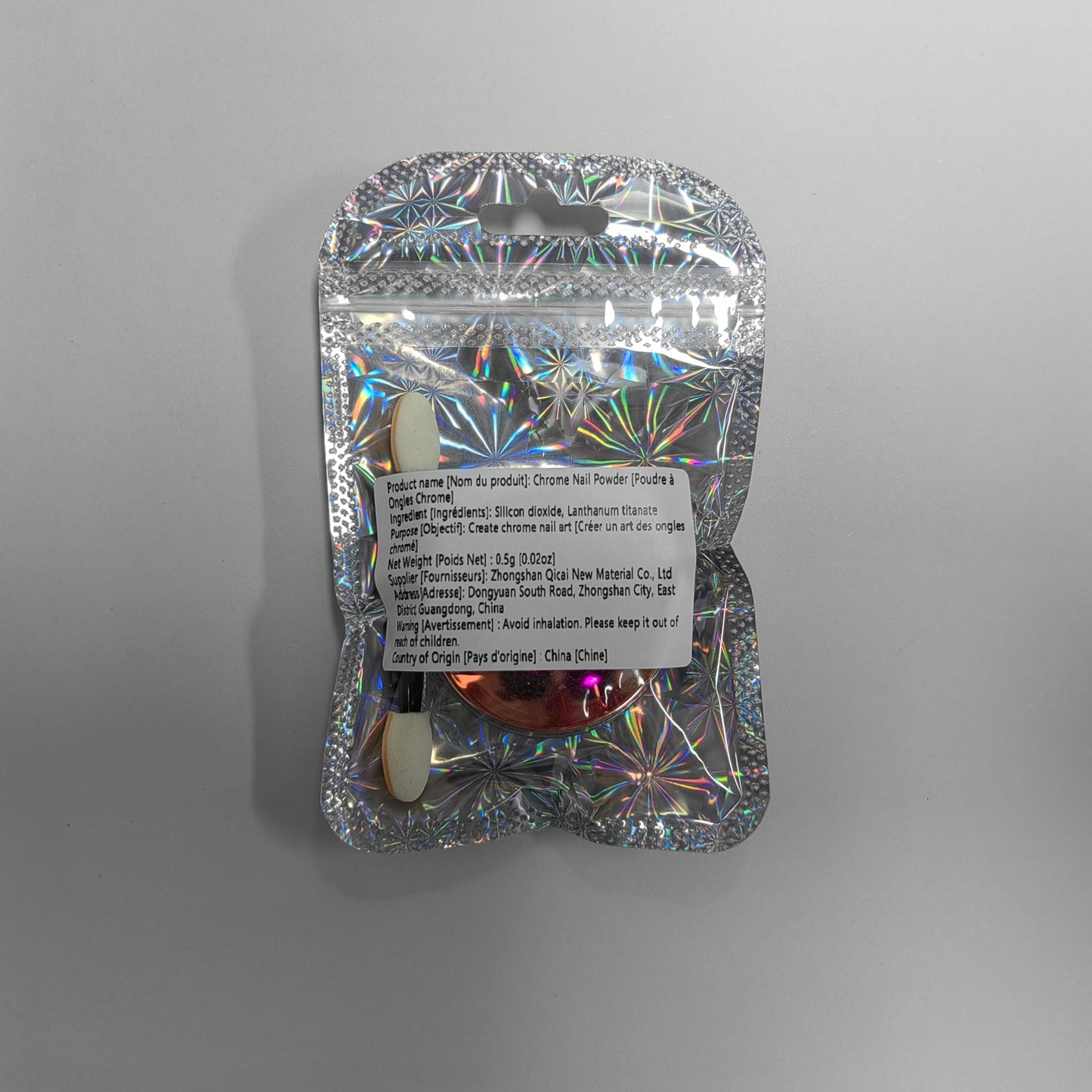 Allstarry Unicorn Chrome Nail Powder, Aurora Mermaid Iridescent White Pearl Nail Chrome Powder Pigment Glitter Fairy Dust for Nail Art, Manicure, Gel Nail Polish - Autumn Gingko