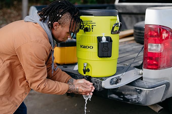 Igloo Sports Cooler Water Beverage Dispenser, Insulated 5 & 10 Gallon Water Cooler, Insulated Drink Dispenser with Spout, Portable Handwashing Stations