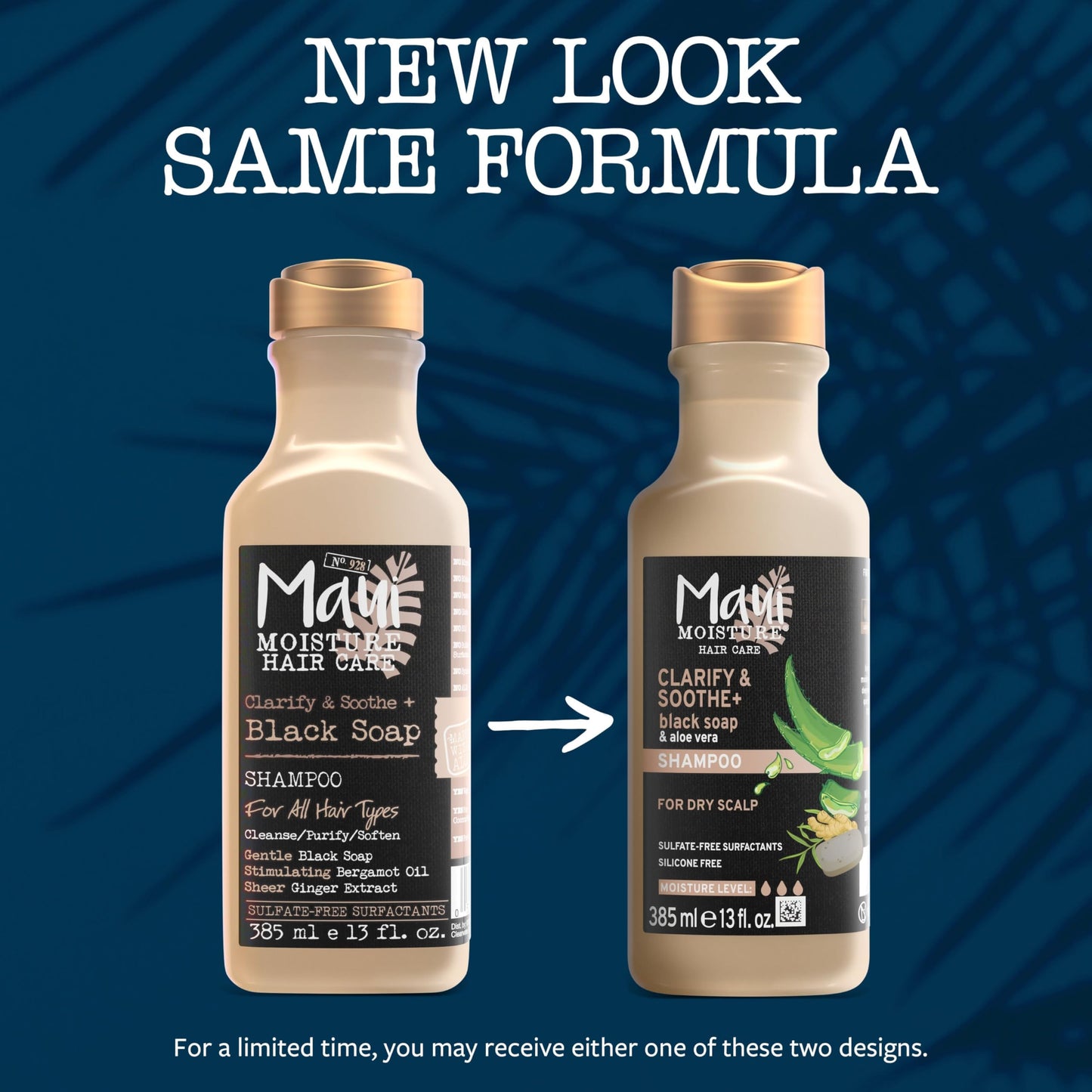 Maui Clarify & Soothe + Black Soap Shampoo, Hydrating, 13 fl oz