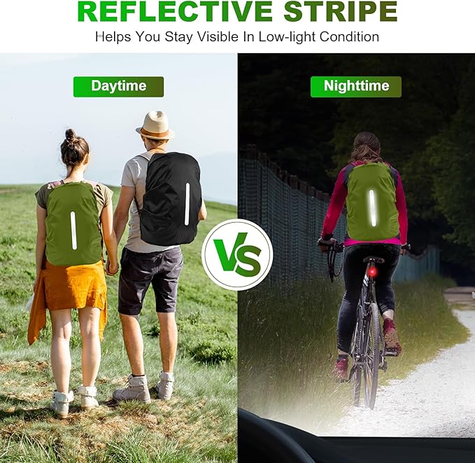 LAMA 2 Pack Waterproof Rain Cover for Backpack, Reflective Rucksack Rain Cover for Anti-dust/Anti-Theft/Bicycling/Hiking/Camping/Traveling/Outdoor Activities