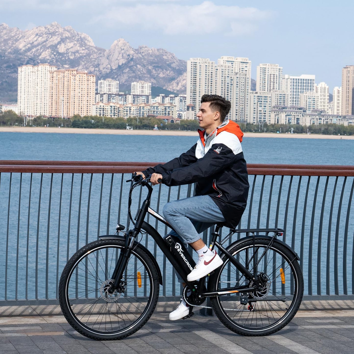 EVERCROSS EK28 28" Electric Bike for Adults, 500W Electric Mountain Bike with 36V 12AH Battery, 60 Miles Range & 20 MPH Ebike, 7 Speeds Electric Bicycle and Removable Li-ion Battery, UL 2849