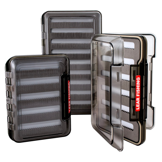 Lear Series 3200 Fly Fishing Box - Waterproof Double Sided Tackle Organizer Case for Your Trout and Bass Gear - Fly Box to Store Flies and Equipment Neatly (Medium)