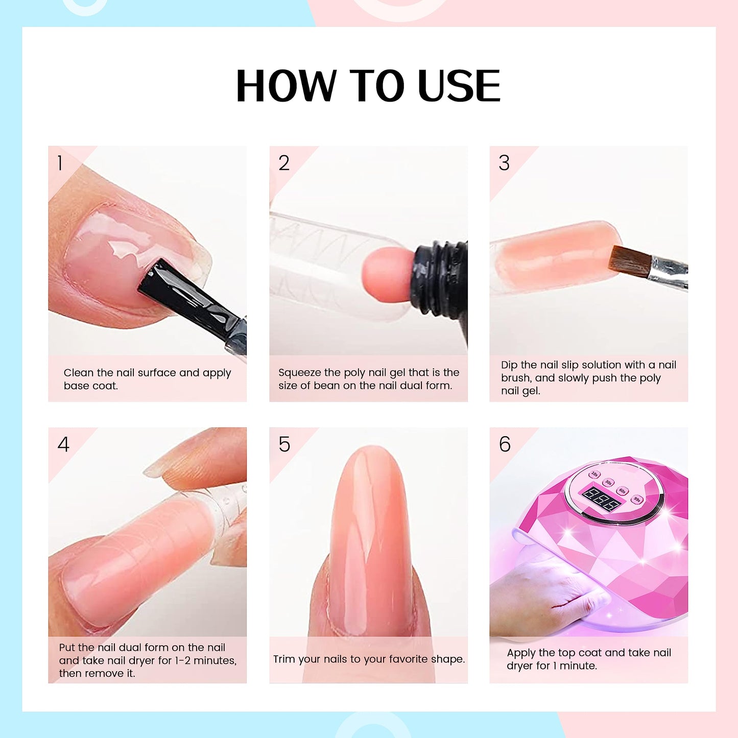 AIJIMEI Nail Slip Solution Kit Poly Nail Gel Slip Solution 58ml/2fl.oz Nail Extension Slip Solution for Poly Nail Gel Nails with Dual-ended Brush for Beginner