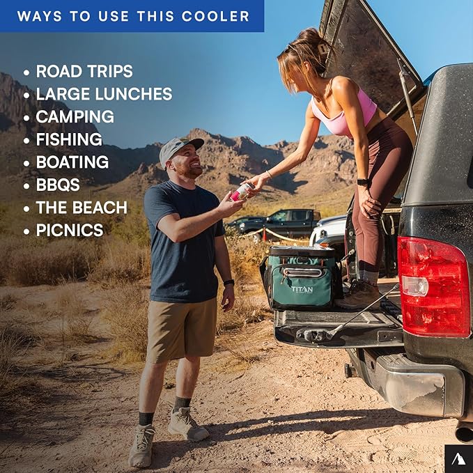 Arctic Zone Titan Deep Freeze Cooler - Zipperless Hardbody Cooler - Small & Large Capacity- Beach & Camping Cooler - Deep Freeze Insulation, HardBody Liner, and SmartShelf