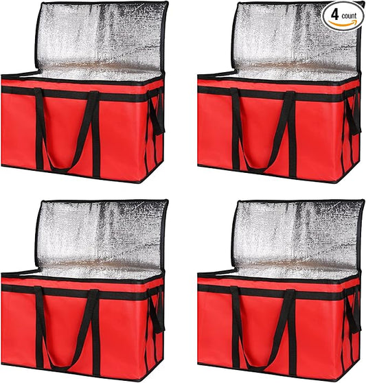 Insulated Reusable Grocery Shopping Bags, 4 Packs